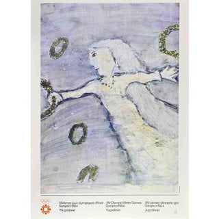 XIV Olympic Winter Games Sarajevo Poster, 1984 For Sale