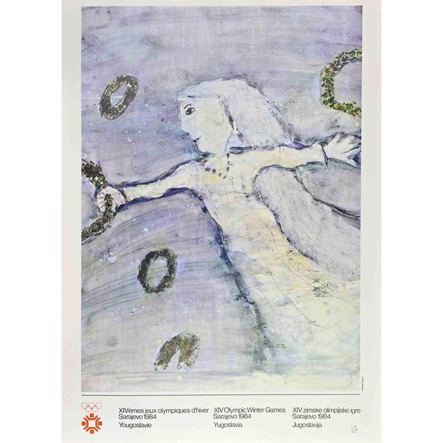 XIV Olympic Winter Games Sarajevo Poster, 1984 For Sale
