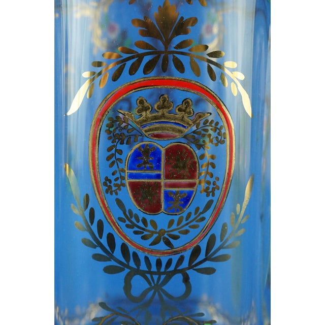 Antique Crystal Decanter Bottle with Gold Decorations by Ludwig Moser, 1890s For Sale - Image 18 of 18