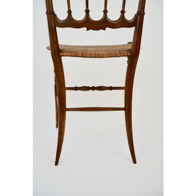 Wood Mid-Century Chiavari Chair Model Parisienne with Cane Seat, 1953 For Sale - Image 7 of 16