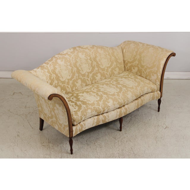 Age: c1999 Details: Satinwood Inlays High Rolled Arms High Quality Construction Sheraton Style Offered @ Fraction of...