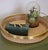 Worlds Away Matthew Izzo Home Babs 18" Natural Rattan & Brass Serving Tray For Sale - Image 4 of 5
