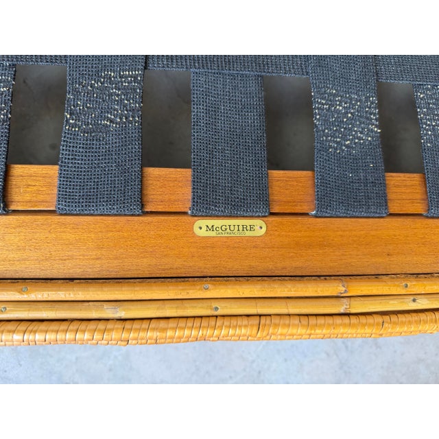 Brown Vintage McGuire San Francisco Coastal Organic Wicker & Rattan Sofa For Sale - Image 8 of 12