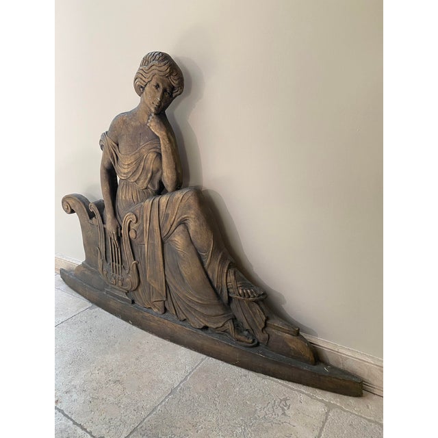 Figurative 1920s Art Nouveau Brass-Painted Architectural Ornaments - a Pair For Sale - Image 3 of 13