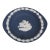 Wedgwood Dark Blue Jasperware Small Trinket Tray Pin Dish Made in England 5001b For Sale
