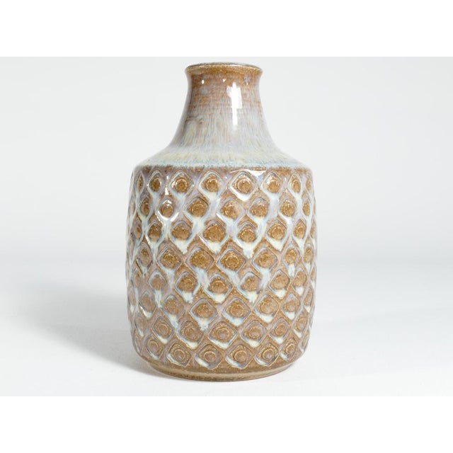 Scandinavian Modern Blue Glazed Stoneware Vase from Søholm, 1960s For Sale - Image 4 of 18