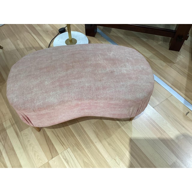 Pink Bean-Shaped Pouf Ottoman in the style of Federico Munari, 1950s For Sale - Image 8 of 12