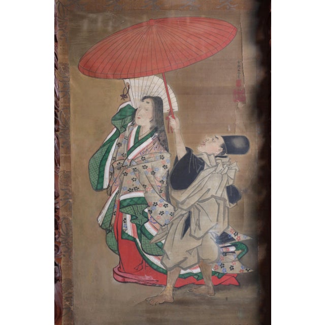 Asian Artist, Asian Scene, 1800s, Paint, Framed For Sale - Image 6 of 16