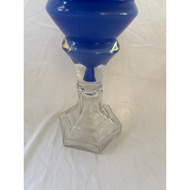 Memphis Style Vintage Glass Vase Bowl For Sale - Image 4 of 4