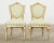 Set of Four Venetian Parcel Gilt Painted Shield Back Dining Chairs For Sale - Image 4 of 13