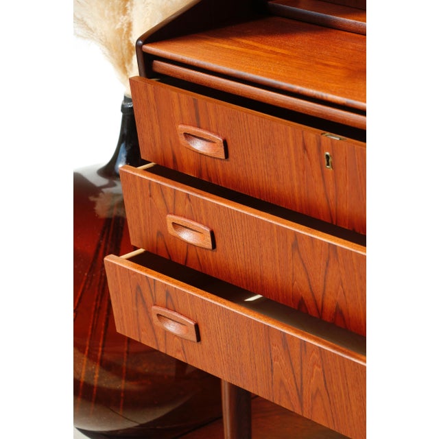 Brown Vintage Danish Teak Secretary, 1960s For Sale - Image 8 of 18
