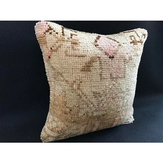 Textile Vintage Handwoven Oushak Pillow Cover For Sale - Image 7 of 11
