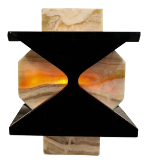 Handmade One of a Kind Granite and Onyx Lamp by a Local Artisan