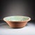 Large Spanish handmade and painted white and green glazed terracotta "Lebrillo" earthenware bowl in the style typical of...