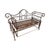 This charming vintage wrought iron porch glider captures the graceful lines and airy elegance associated with Regency-...