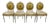 19th Century Reproduction 24 Karat Gold Leaf Italian Dining Chairs by Caspani Tino - Set of 4 For Sale