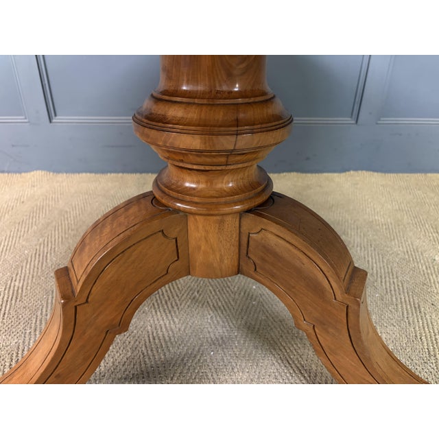 Wood Antique Burr Walnut Centre Table, 1874 For Sale - Image 7 of 18