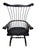 Black 1990s Ethan Allen Black Windsor Chair Comb Back Philadelphia Armchair Saddle Seat For Sale - Image 8 of 16