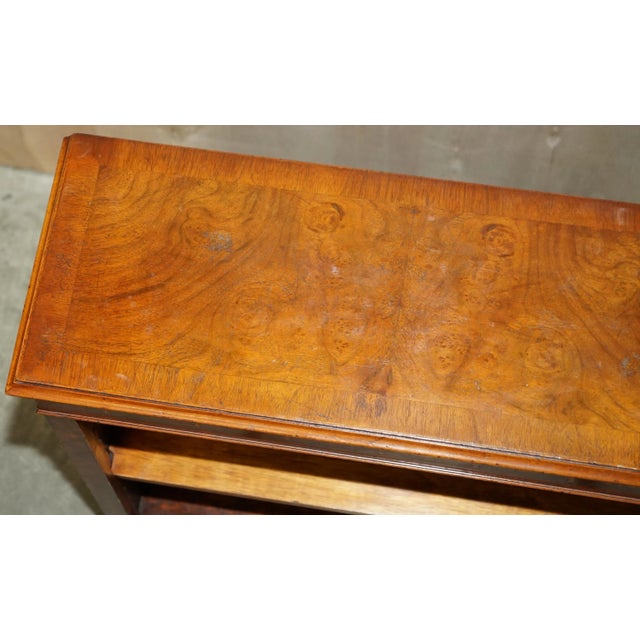 Wood Sheraton Burr Elm & Walnut Inlay Dwarf Bookshelf from Brights of Nettlebed For Sale - Image 7 of 16