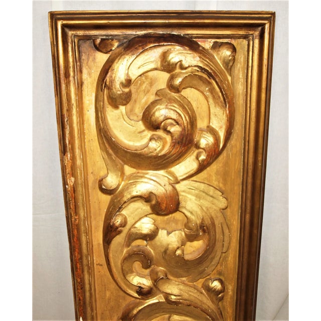 French 18th Century Gold Gilt Wood Panel For Sale - Image 3 of 8