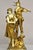 Renaissance Antique French Renaissance Moreau Figural Metal Table Lamp, Wife & Farmer For Sale - Image 3 of 11