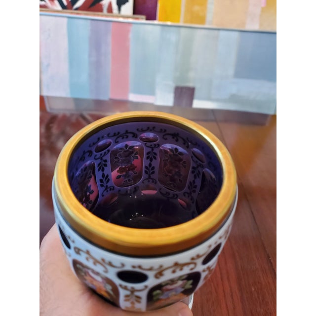 1940s Mid-Century Hollywood Regency Royal Amethyst Goblet For Sale - Image 5 of 7