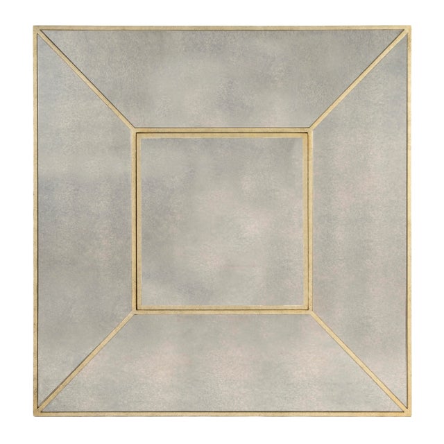 Wood Celeste Mirrored Game Table, Silver For Sale - Image 7 of 10