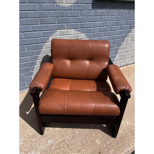 Mid-Century Modern Percival Lafer Brazilian Rosewood & Leather Lounge Chair, Circa 1960s For Sale - Image 3 of 16