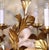Gold Mid-Century Italian Gilt Tole Six-Light Floral Chandelier For Sale - Image 8 of 11