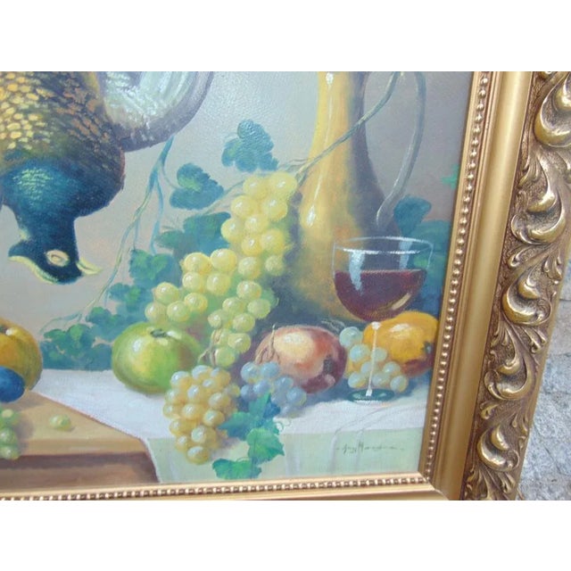 Painting of a Pheasant, 1970s, Oil on Cardboard, Framed For Sale - Image 4 of 9