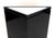 Postmodern Black Lacquered and Chrome Illuminated Triangular Pedestal, with frosted Plexiglas to the top and chrome base....