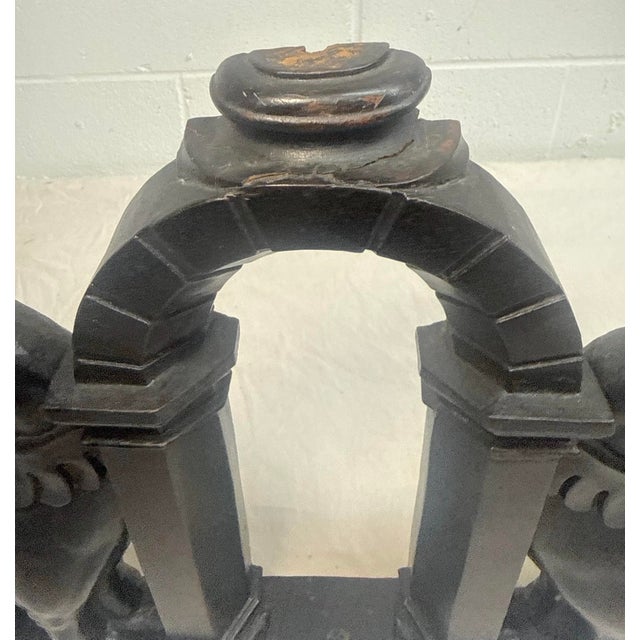 Antique 1800's Hand Carved Wood Architectural Salvage Sculpture Statue Pediment For Sale - Image 13 of 13