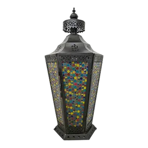 Vintage Mosaic Colorful Glass Table Lamp