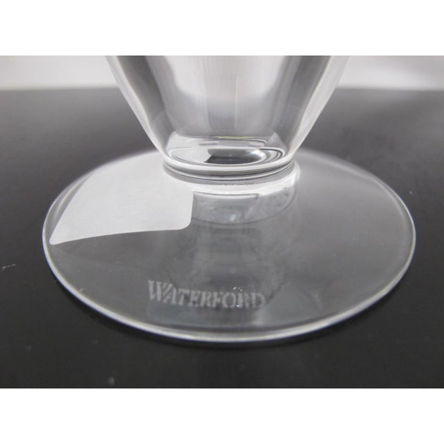 Transparent Waterford Crystal Lismore Diamond Platinum Iced Tea Glass Pair Unused in Box For Sale - Image 8 of 9