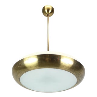 Art Deco UFO Pendant Light by Josef Hůrka for Napako, 1930s For Sale