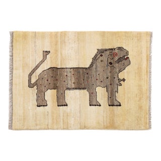 Vintage Hand-Knotted Persian Gabbeh Rug For Sale