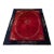 Antique Chinese Art Deco Red and Navy Blue Floral Wool Rug For Sale