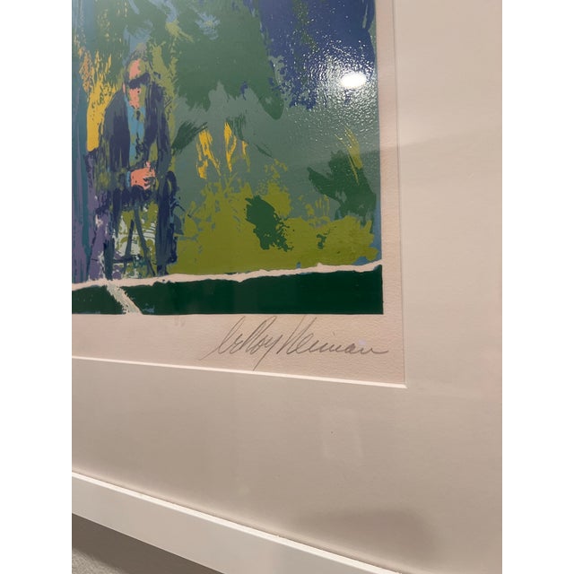 Leroy Neiman LeRoy Neiman "Sun Serve" 1976 Signed Serigraph 122/300 Tennis Art W/Coa For Sale - Image 4 of 12