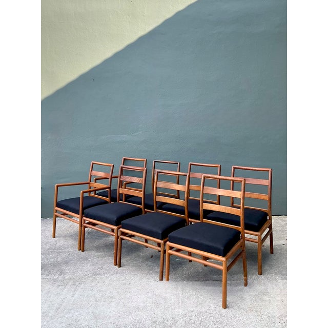 Mid-Century Modern T. H. Robsjohn Gibbings for Widdicomb Dining Chairs - Set of 8 For Sale - Image 3 of 12