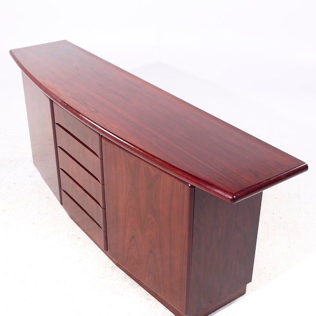 Skovby Mid Century Danish Rosewood Credenza For Sale - Image 10 of 11