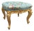 1970 European Artisan Louis XVI Gold Mint Beech Bench - 1 Pc For Sale