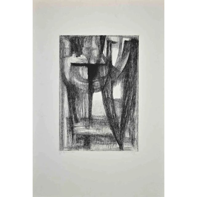 Fishing Nets is an original etching realized by Camille Berg in 1904. Good condition. Hand-signed, dated and numbered by...