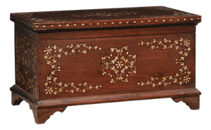 Mid 20th Century Hand-Crafted Kashmiri Keepsake Box W/ Inlay