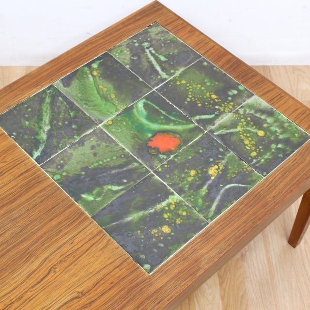 1960s Danish Rosewood Coffee Table Tile Inlay Made in Denmark Chairish