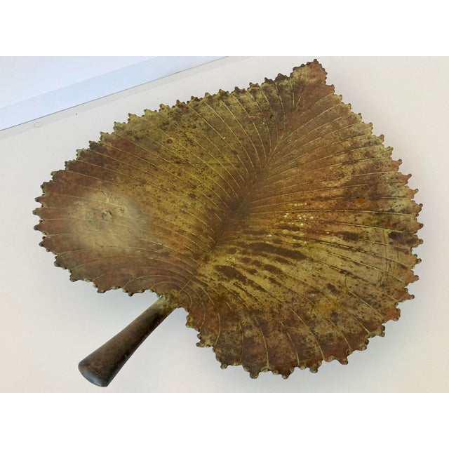 Beautiful bronze leaf centerpiece sculpture is handmade by a French artisan. Please see our additional listings of this...