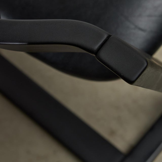 Black Leather Ergonomic Chair by Peter Opsvik for Stokke, 1983 For Sale - Image 12 of 17