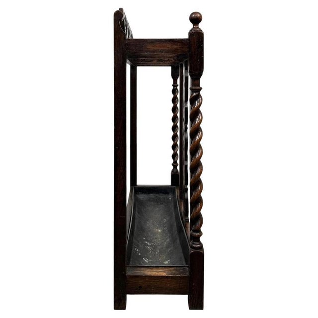 19th Century 19th Century Antique English Oak Umbrella Stand For Sale - Image 5 of 11