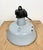 Industrial Grey Enamel Factory Lamp with Cast Iron Top, 1960s For Sale - Image 10 of 14