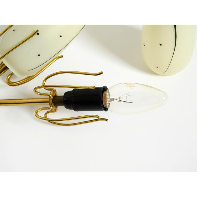 Mid-Century Brass Wall Lamp with Painted Glass Shades, 1950s For Sale - Image 18 of 18