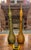 Mid-Century Modern Pair of Vintage Glass Genie Bottles - Amber Diamond and Green Hobnail For Sale - Image 3 of 15
